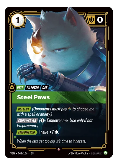 Steel Paws VEN-43 Riftbound TCG