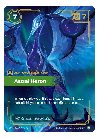 Astral Heron VEN-44 Riftbound Chase Card