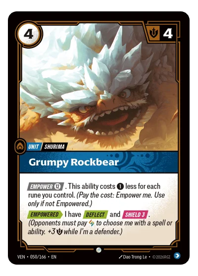 Grumpy Rockbear VEN-50 Common Vendetta Riftbound TCG Card