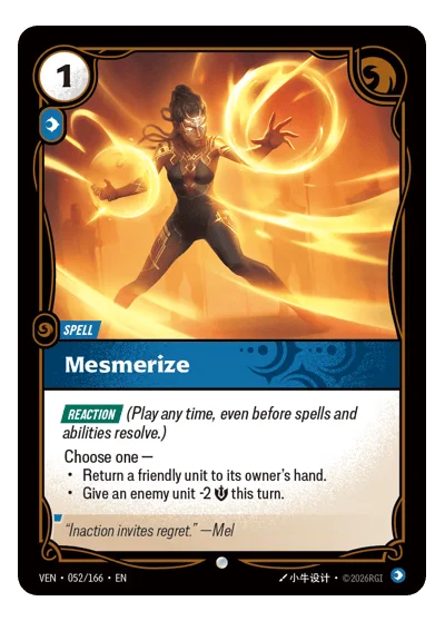 Mesmerize VEN-52 Common Vendetta Riftbound TCG Card