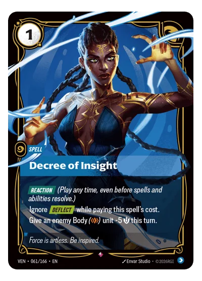 Decree Of Insight VEN-61 Riftbound TCG