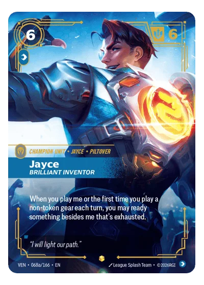 Jayce, Brilliant Inventor VEN-68a Riftbound Chase Card