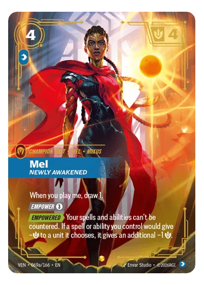 Mel, Newly Awakened VEN-69a Riftbound Chase Card