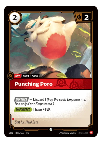 Punching Poro VEN-7 Riftbound TCG