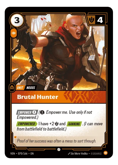 Brutal Hunter VEN-70 Riftbound TCG
