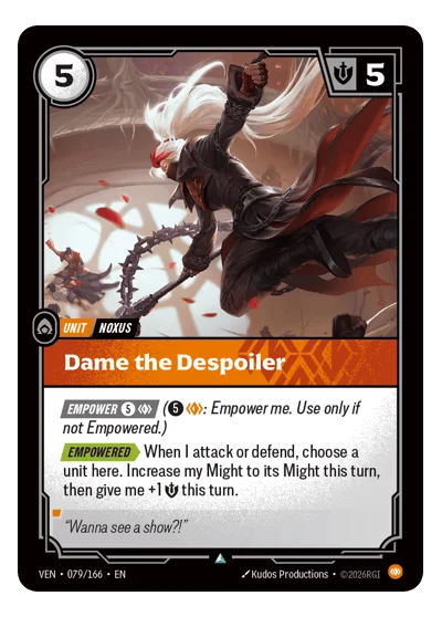 Dame The Despoiler VEN-79 Riftbound TCG