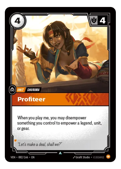 Profiteer VEN-82 Riftbound TCG