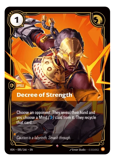 Decree Of Strength VEN-85 Riftbound TCG
