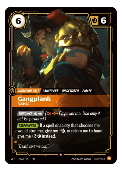 Gangplank, Naval VEN-86 Riftbound TCG