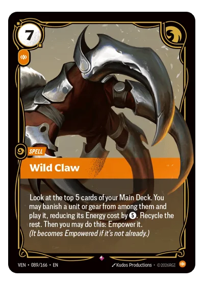 Wild Claw VEN-89 Riftbound TCG