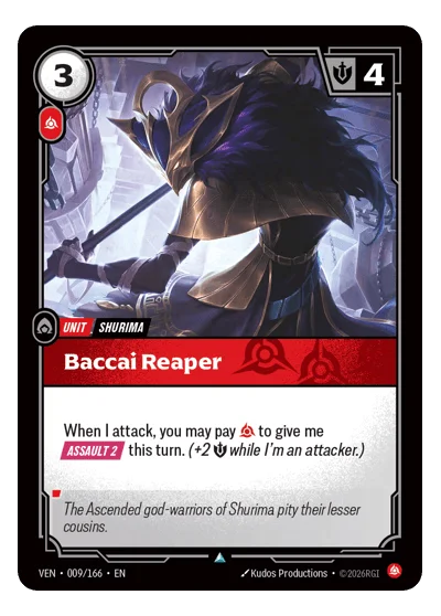 Baccai Reaper VEN-9 Riftbound TCG