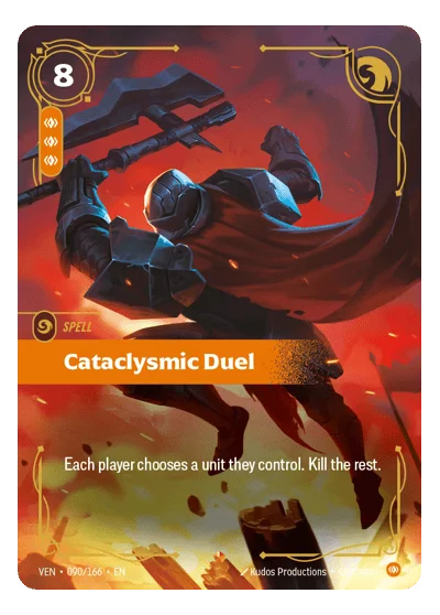 Cataclysmic Duel VEN-90 Riftbound Chase Card