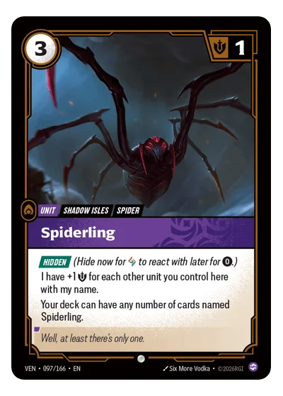Spiderling VEN-97 Riftbound TCG