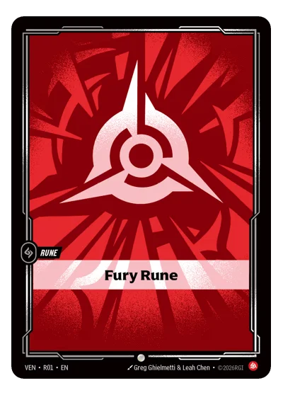 Fury Rune VEN-R01 Riftbound TCG