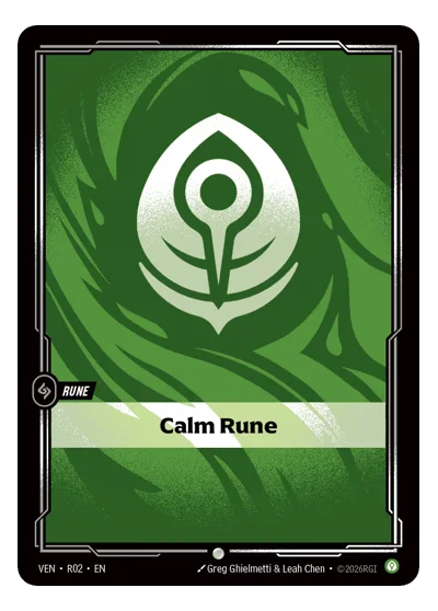 Calm Rune VEN-R02 Riftbound TCG
