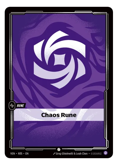 Chaos Rune VEN-R05 Riftbound TCG