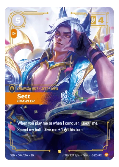 Sett, Brawler VEN-SP4 Epic Vendetta Riftbound TCG Card