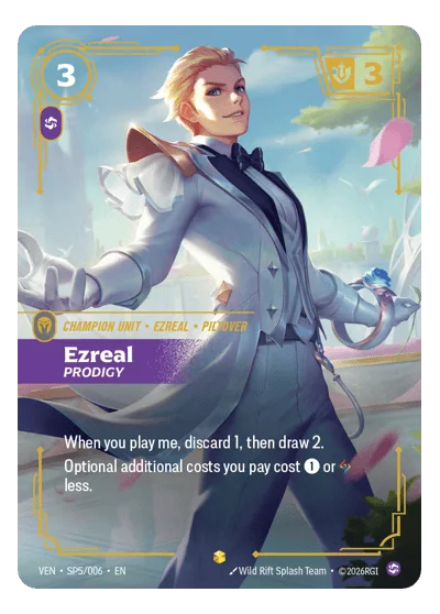 Ezreal, Prodigy VEN-SP5 Riftbound TCG