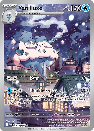 Vanilluxe 113 White Flare Pokemon Card