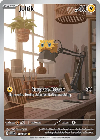 Joltik 116 White Flare Pokemon Card