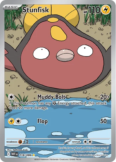 Stunfisk 118 White Flare Pokemon Card