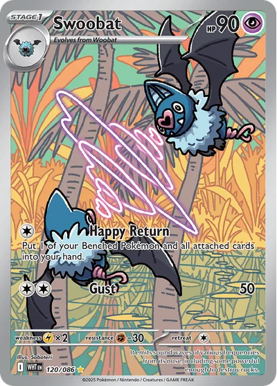 Swoobat 120 White Flare Pokemon Card