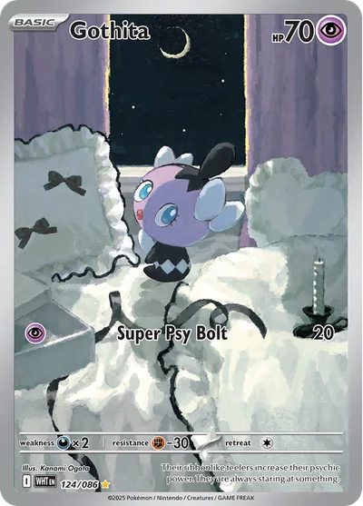 Gothita 124 White Flare Pokemon Card