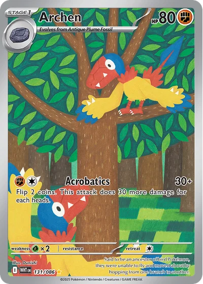 Archen 131 White Flare Pokemon Card