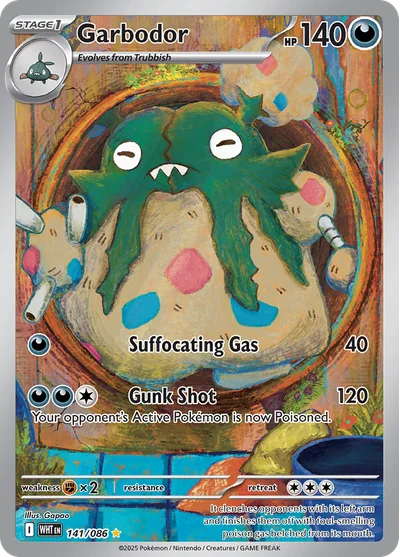 Garbodor 141 White Flare Pokemon Card
