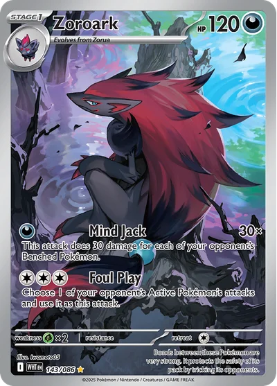 Zoroark 143 White Flare Pokemon Card