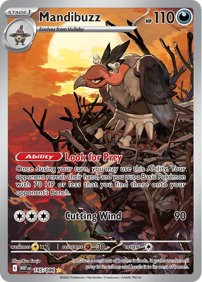 Mandibuzz 145 White Flare Pokemon Card
