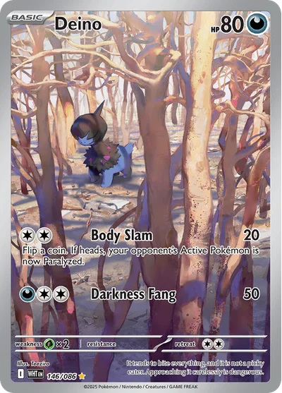 Deino 146 White Flare Pokemon Card
