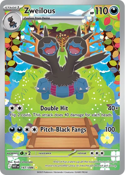 Zweilous 147 White Flare Pokemon Card