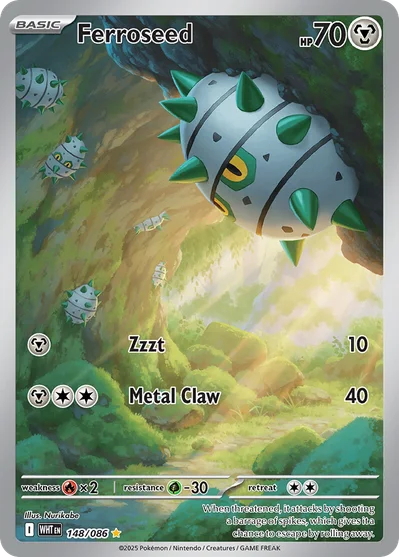 Ferroseed 148 White Flare Pokemon Card