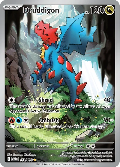 Druddigon 151 White Flare Pokemon Card