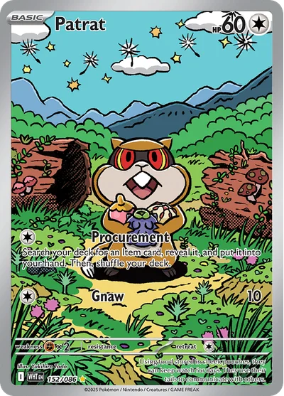 Patrat 152 White Flare Pokemon Card