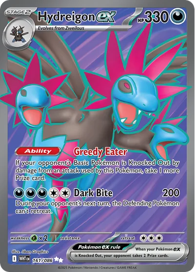 Hydreigon ex 161 White Flare Pokemon Card