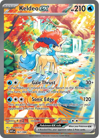 Keldeo ex 167 White Flare Pokemon Card