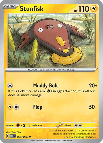 Stunfisk 35 White Flare Pokemon Card