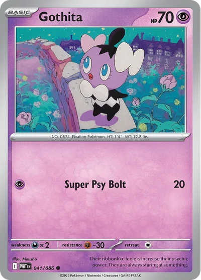 Gothita 41 White Flare Pokemon Card