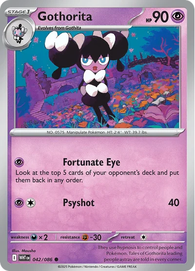 Gothorita 42 White Flare Pokemon Card