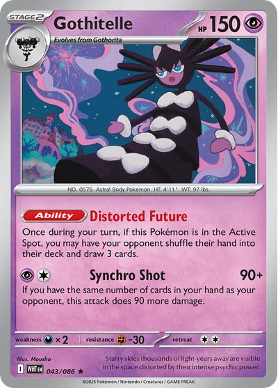 Gothitelle 43 White Flare Pokemon Card