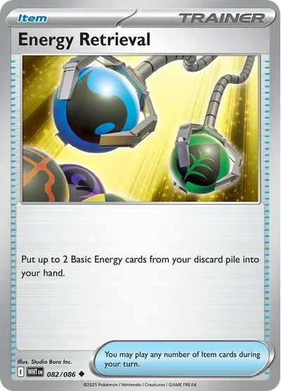 Energy Retrieval 82 White Flare Pokemon Card