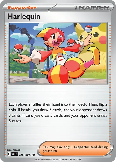 Harlequin 83 White Flare Pokemon Card