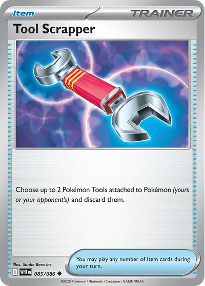Tool Scrapper 85 White Flare Pokemon Card