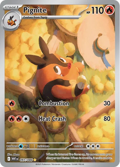 Pignite 97 White Flare Pokemon Card
