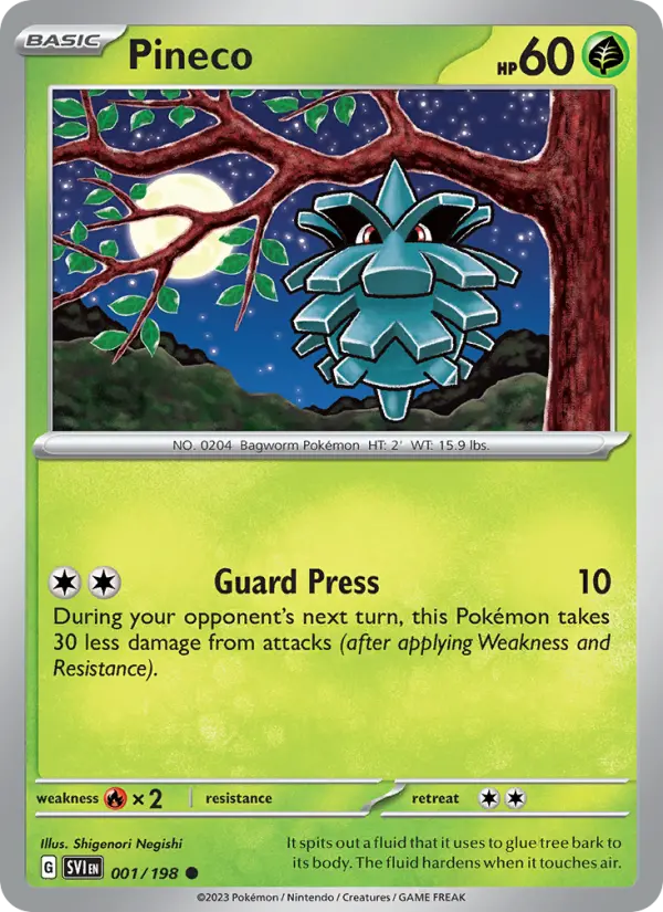 Pineco 001 Scarlet & Violet Base Set (SV1) Pokemon Card