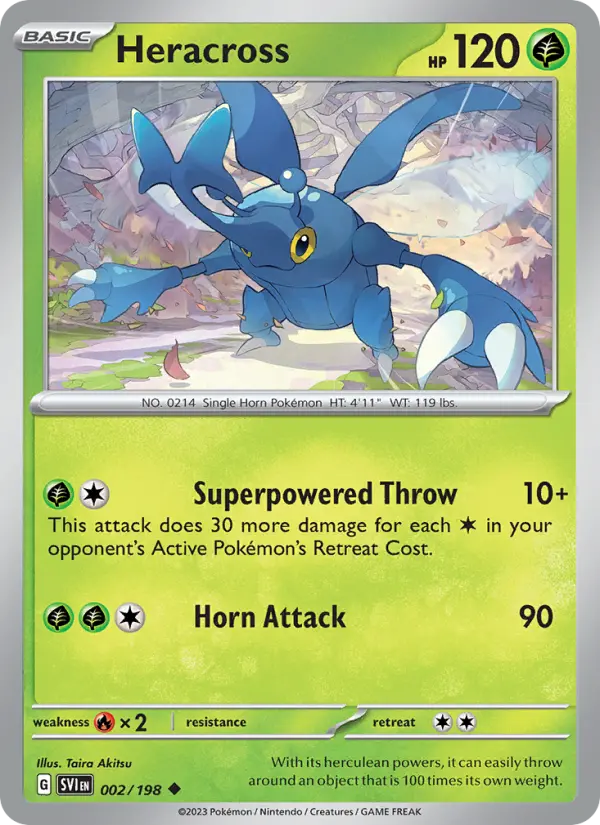 Heracross 002 Scarlet & Violet Base Set (SV1) Pokemon Card