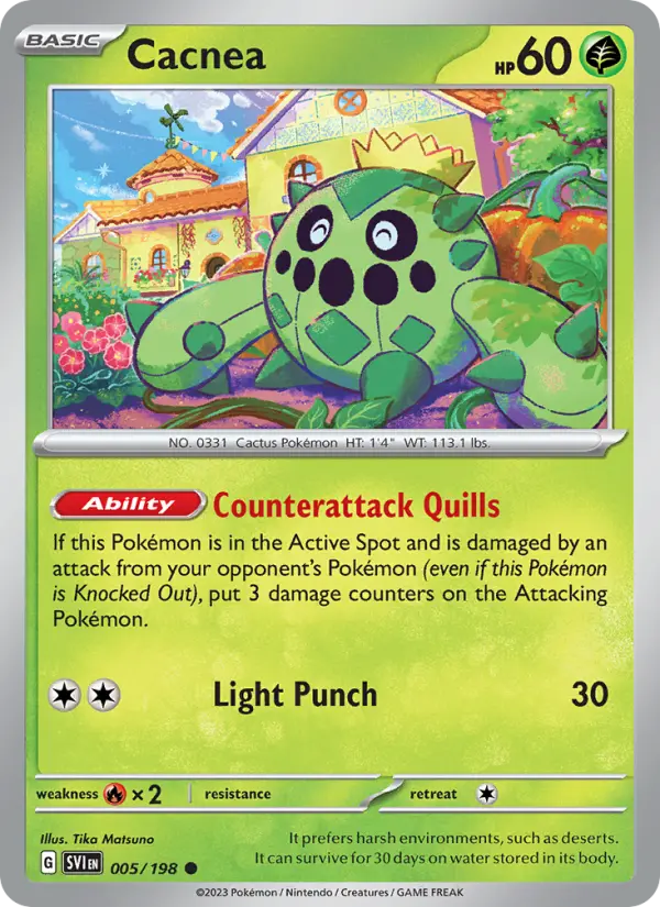Cacnea 005 Scarlet & Violet Base Set (SV1) Pokemon Card