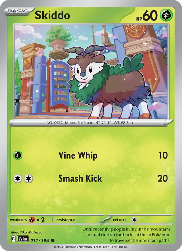 Skiddo 011 Scarlet & Violet Base Set (SV1) Pokemon Card